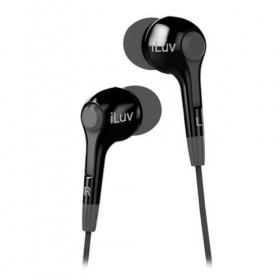 iLuv IEP222BLK Cafe Nites In-Ear Earphones - Compact Stereo - Black