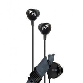 iLuv IEP311BLK The Bean In-Ear Stereo Earphone with Volume Control - Black