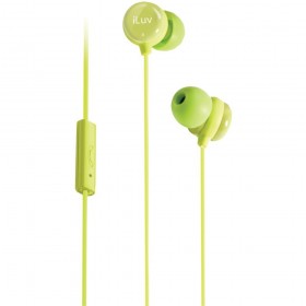 iLuv IEP320GRN Sweet Cotton Mini High-Fidelity Stereo Earphones - Green