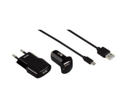 Hama 00102005 Picco Charging Set for micro USB, black