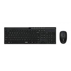 رابو (X8100)  لوحة مفاتيح لاسلكية وماوس لاسلكى ذات لون أسود