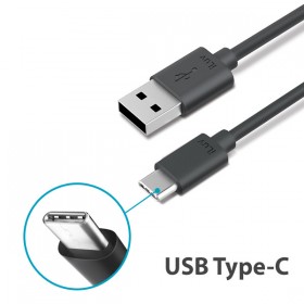 iLuv ICB58BK 3 ft (0.9 m) USB Type-C to Standard USB Charge and Sync Cable for new Apple MacBook or all USB-C enabled devices