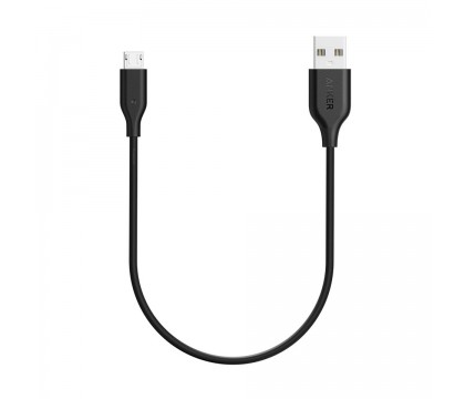 ANKER A8131012 POWER LINE USB TO MICRO CABLE 1FT, BLACK
