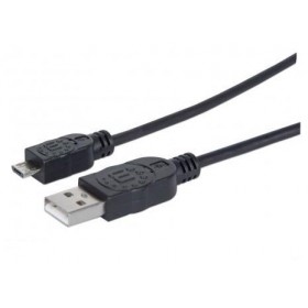 MANHATTAN 307178 Hi-Speed USB Male Type A / Micro-USB Male Type B 1.8m Cable  , Black