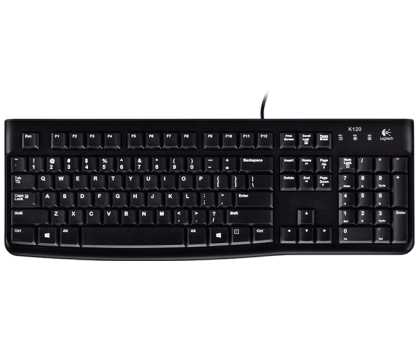 لوجيتك (Y-U0009) لوحة مفاتيح K120 مزودة بسلك ذات لون أسود