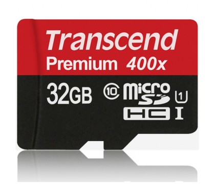 Transcend TS32GUSDCU1 MicroSDHC Memory Card 32GB, Class 10, UHS-I ,400x