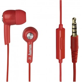 HAMA 00122690 IN-EAR STEREO EARPHONES HK2114, RED