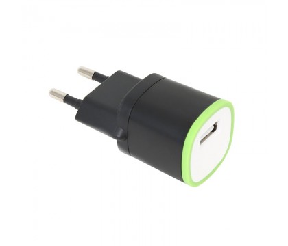 OMEGA OUCBWG WALL CHARGER USB 5V 1,5A BLACK/WHITE/GREEN [42891]