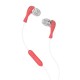 Skullcandy S2IKHY-476 Wink’D IN-EAR Headphones with Microphone and ear gels fits for Women , Clear/Coral