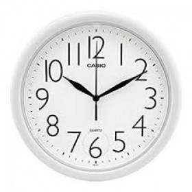 كاسيو (IQ-01S-7DF) ساعة حائط, ذو لون أبيض