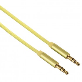 Hama 00124423 Color Connecting Cable 2x 3.5 mm Plug ,1.5m , yellow