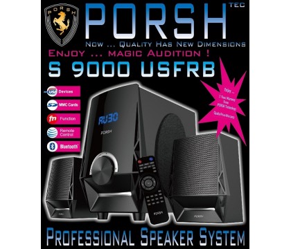 PORSH S 9000 USFRB SPEAKER BLUTOOTH 2.1 CH, USB, SD, FM