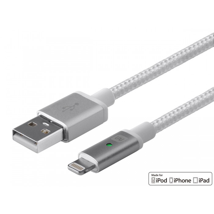 Monoprice Essential Apple MFi Certified Lightning to USB-C Charging Cable -  6ft White
