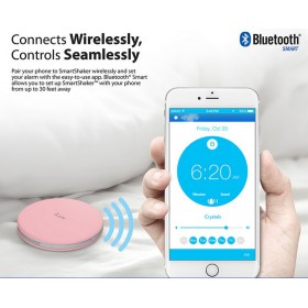 iLuv SMSHAKERPN SmartShaker™ Wireless Smartphone-Controlled Bluetooth® Bed Alarm Shaker