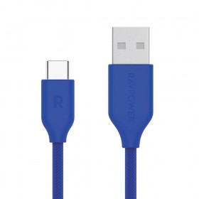RAVPOWER RP-CB017 USB TO TYPE C CABLE 1M, BLUE