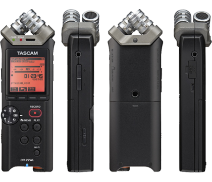 Tascam DR-22WL PORTABLE RECORDER WITH WIFI Technology and MicroSD SLOT UP TO 128GB