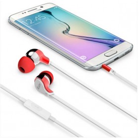 iLuv PARTYONSRD PARTY ON TANGLE-RESISTANT IN-EAR STEREO EARPHONES WITH MIC , Red
