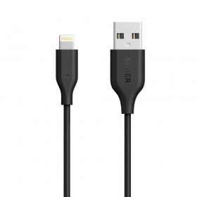 Anker A8111012 PowerLine 3ft Lightning Apple MFi Certified / Charging Cable, Black