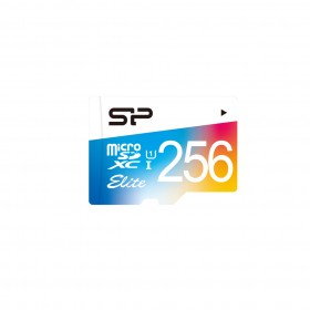 سيليكون باور (SP256GBSTXBU1V20SP) كارت ميمورى مايكرو إس دى الفئة 10 و ذو مساحة 256 جيجابايت ومزود بأدابتر