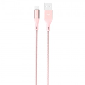Silicon Power SP1M0ASYLK30AB1P Cable Micro USB Nylon 1m, Pink 