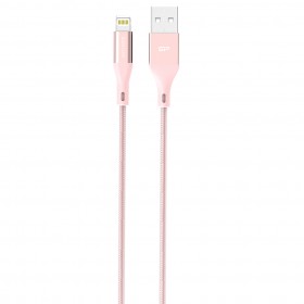 Silicon Power SP1M0ASYLK30AL1P Cable Lightning Nylon 1m, Pink 