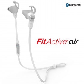iLuv FITACTAIRWT FitActive Air Wireless Secure-Fit Sweat-Proof Bluetooth® Sports Earphones with Mic and Remote
