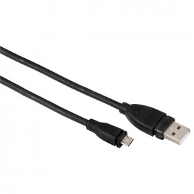 Hama 00137206 Micro USB 2.0 Cable, shielded, 0.75 m , black