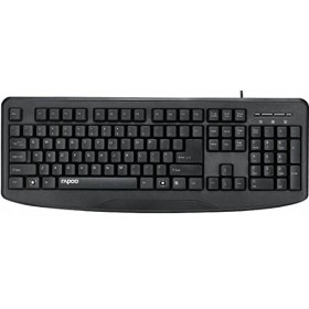 RAPOO NK2500 USB Wired Keyboard, Arabic, (Black)