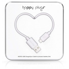 HAPPY HP9927 PLUGS USB TO MICRO CABLE 2M, WHITE