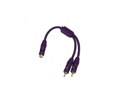 Hama 00045692 RCA Y Adapter, socket - 2 plugs, violet