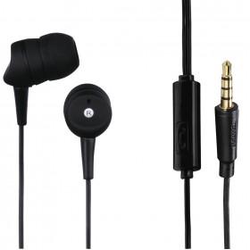 HAMA 00137435 BASIC IN-EAR HEADSET/MIC, BLACK