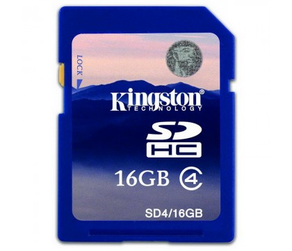  كارت ميمورى كينجستون (Kingston 16GB SDHC CLASS 4 FLASH CARD SD4/16GB)