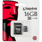 Kingston MICRO SD16GB (SDHC) CLASS 4 CARD+ADAPTER SDC4/16GB