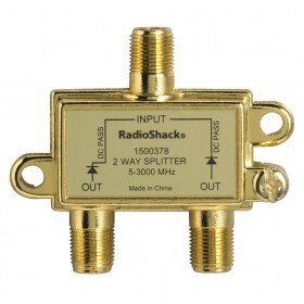 RadioShack® 1500378 1-in / 2-out 3.0GHz 2-Way Satellite/Broadband Diode Splitter