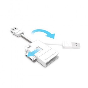 iLuv iCB9WHT Mini CuteSync® Keychain Charge/Sync cable for iPhone, iPod, iPad