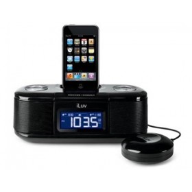 iLuv Vibro I Desktop Alarm Clock with Bed Shaker for your iPod (Black)